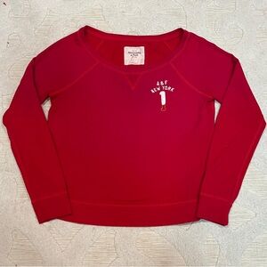 Y2K Babydoll Style Abercrombie & Fitch Women's Red Sweater